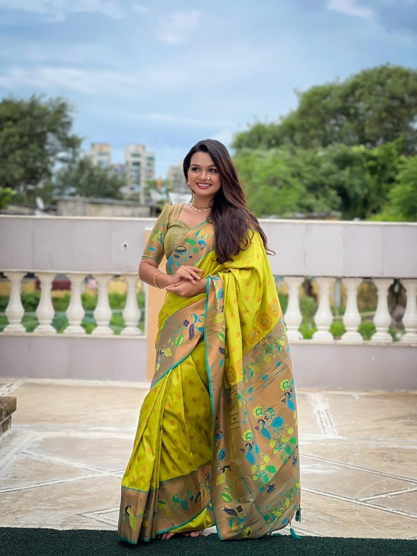 Antique Fashion 1 Marigold Paithani