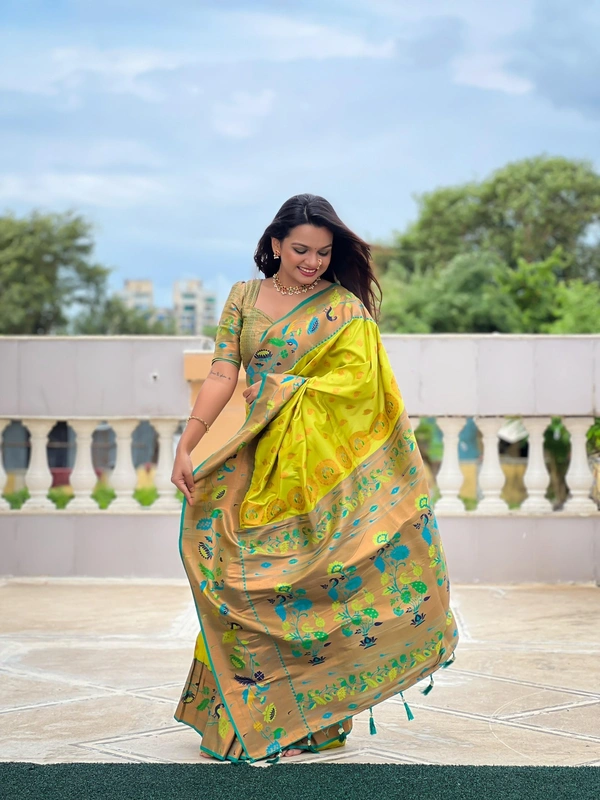 Antique Fashion 1 Marigold Paithani