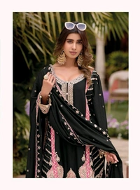 Antique Fashion 1 Kurti Plazo Set - Xl, Black