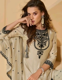 Antique Fashion 1 Kurti Plazo Set - Sisal, Xl