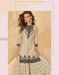 Antique Fashion 1 Kurti Plazo Set - Sisal, Xl