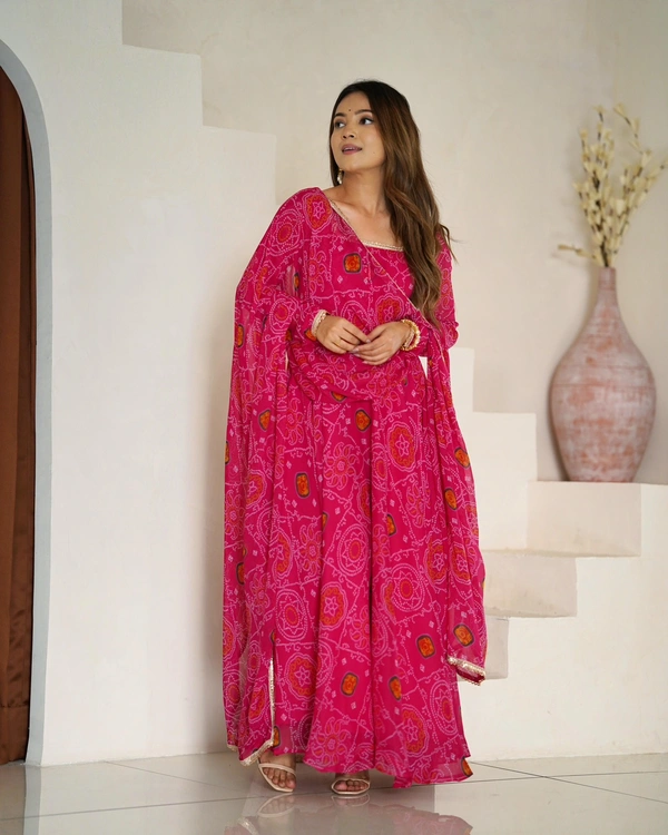 Antique Fashion 1 Anarkali Gown Collection  - M, pink