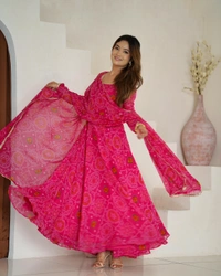 Antique Fashion 1 Anarkali Gown Collection  - XL, pink