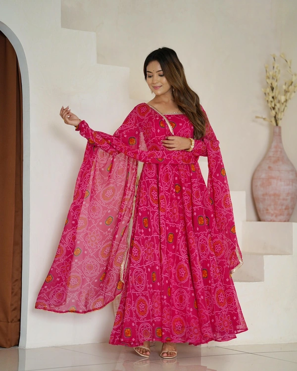 Antique Fashion 1 Anarkali Gown Collection  - 3XL, pink