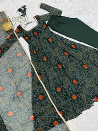Antique Fashion 1 Anarkali Gown Collection  - L, green