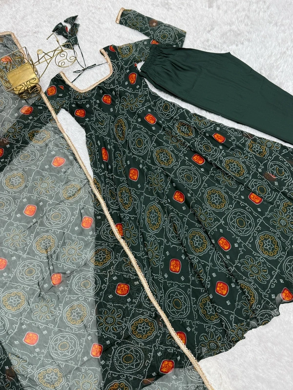 Antique Fashion 1 Anarkali Gown Collection  - L, green