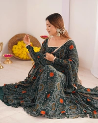 Antique Fashion 1 Anarkali Gown Collection  - 2XL, green