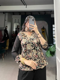 Antique Fashion 1 Kurti Plazo Set  - Xl, Black
