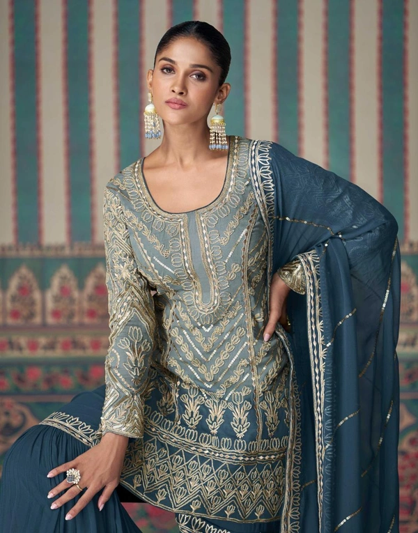 Antique Fashion 1 Kurti plazo Set  - Xl