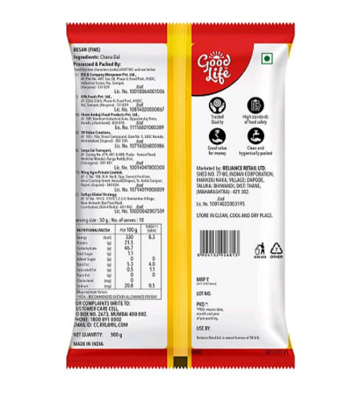 Good Life Fine Besan 500 Gm