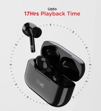Boat Airdopes 161 With ASAP Charge 10,mm Drivers And 17 Hours Playback Bluetooth Headset (Pebble Black, True Wireless)  - bold blue,black,white
