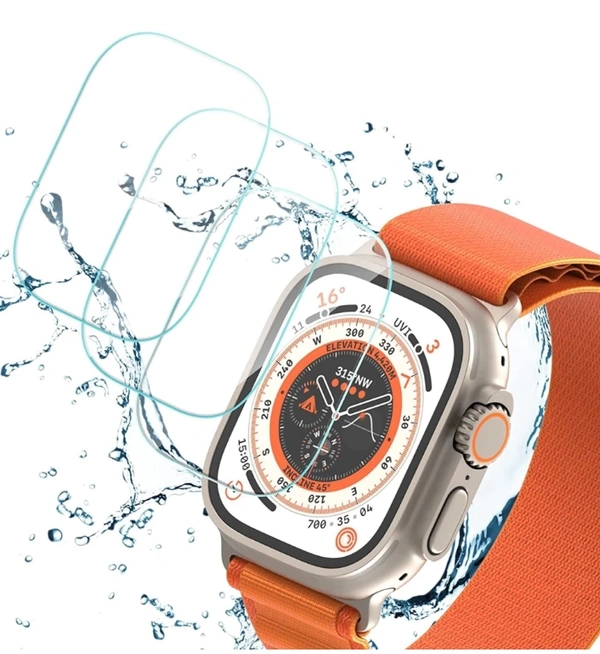 miZi Tempered Glass Guard For Apple Watch Ultra 49mm  - Yellow Orange