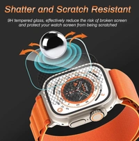 miZi Tempered Glass Guard For Apple Watch Ultra 49mm  - Yellow Orange