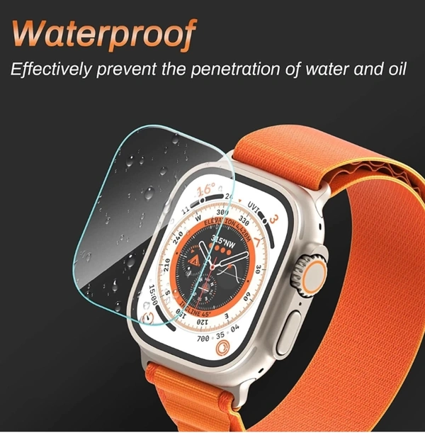 miZi Tempered Glass Guard For Apple Watch Ultra 49mm  - Yellow Orange