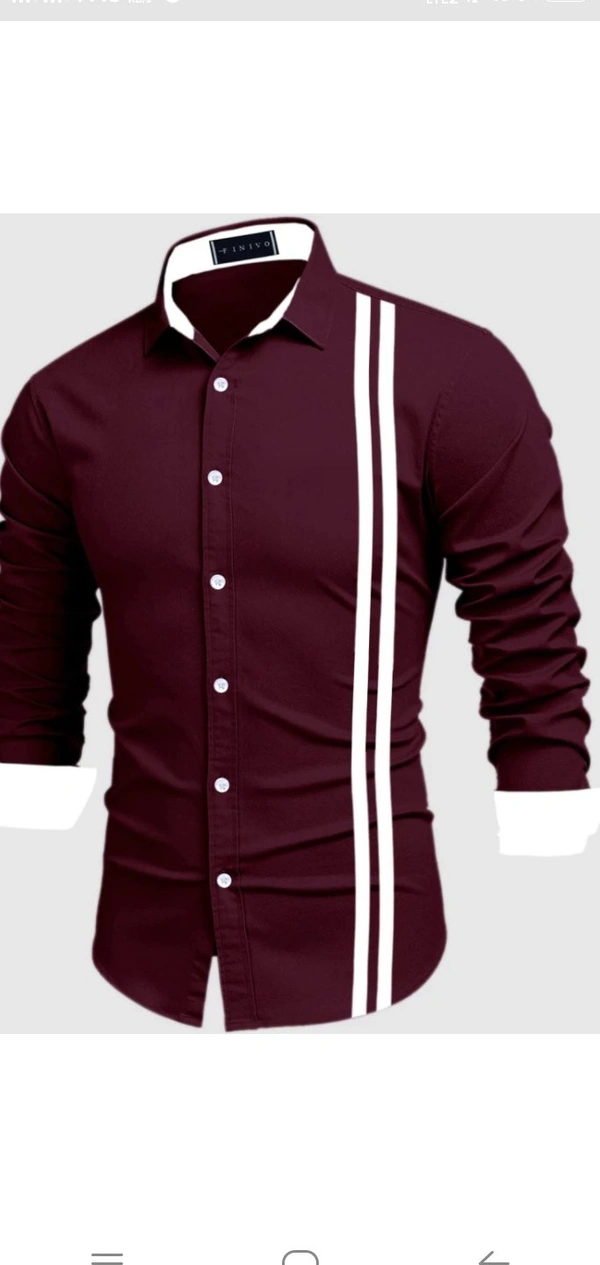 Men Regular Fit Solid Button Down Collar Party Shirt  - Nutmeg Wood Finish, S