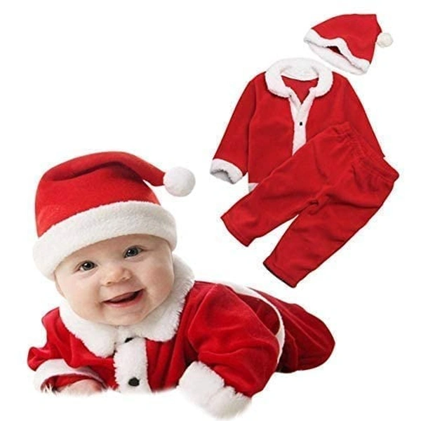 PK HUB Boy's Cotton Kurta With Platting Dhoti and Santa Claus Dress Combo (PACK OF 2) - 6-12month