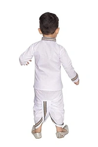 PK HUB Boy's Cotton Kurta With Platting Dhoti and Santa Claus Dress Combo (PACK OF 2) - 6-12month
