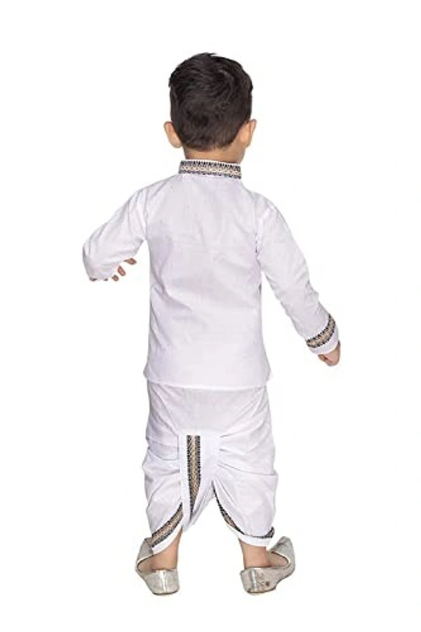 PK HUB Boy's Cotton Kurta With Platting Dhoti and Santa Claus Dress Combo (PACK OF 2) - 6-12month