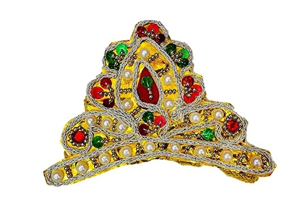 PK HUB Krishna Dandiya Garbha Navratri Dress Dhoti, Mala, Bandhani, Bansuri, Kamarbandh, Mukut, Morpankh and Patka for Krishna Janmashtami - 6-12month