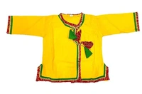 PK HUB Krishna Dress, Yellow Colour Krishna Dress + Head Band + Flute + Kamar Bandh - 2-3year
