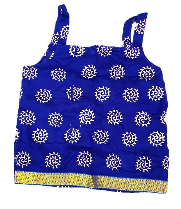 PK HUB® Baby Girl's Cotton Readymade Printed Lehenga Choli,Cute Gold print - 1-2 year, blue