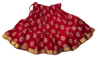 PK HUB® Baby Girl's Cotton Readymade Printed Lehenga Choli,Cute Gold print - 2-3Year, Maroon