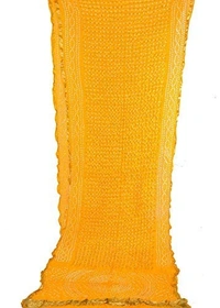 PK HUB®Women's Silk Gadhchola Bandhani Saree Rajasthani Bandhej With Zari Checks Saree With Blouse and Washable - YELLOW