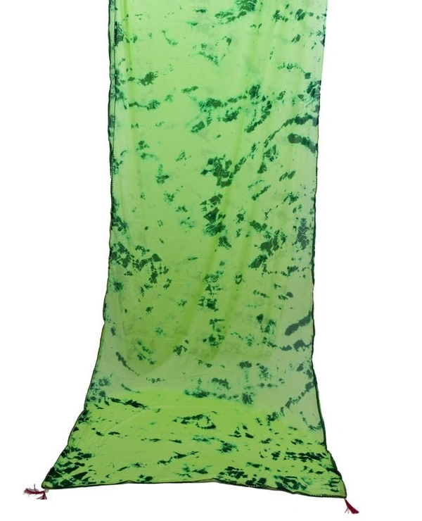 Women Chiffon Tye N Dye Saree With Blouse Piece