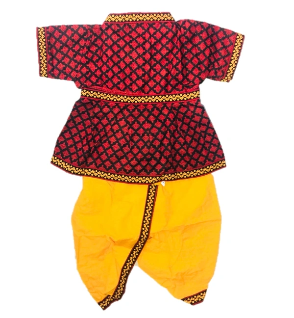 Boys Kids Ethnic Design Cotton Dhoti Kurta Chaniya Choli Set For Casual, Festival, occasional Boys set - 3Y - 4Y