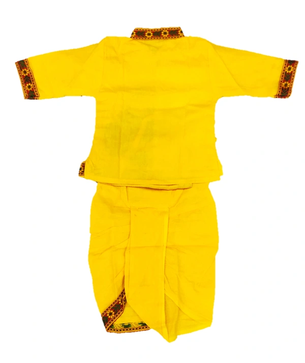 Boys Kids Ethnic Design Printed Cotton Dhoti Kurta Chaniya Choli Set For Casual, Festival, occasional Boys set,Mirror work - 2Y - 3Y