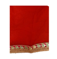 Lehenga Georgette with Bandhej Dupatta With Gota Patti Border & Dupin Blouse, Free Size - Red