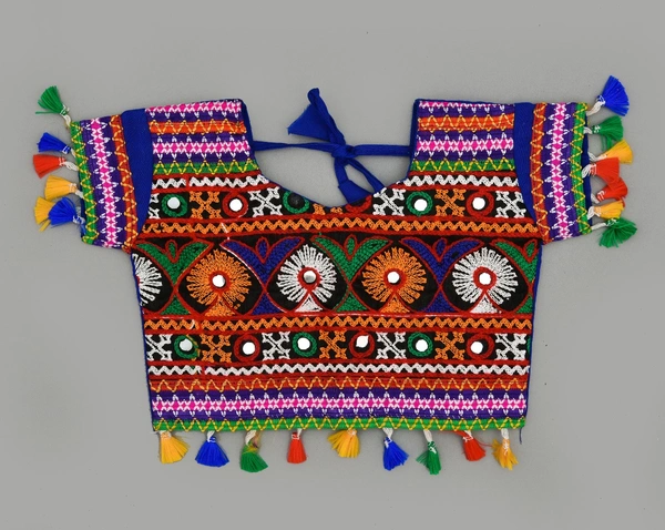 Navratri Garba Full stitches Ghagar Choli,leghnga Choli,Chania Choli Dress-Cotton - 6M - 12M
