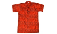 Om Printed Cotton Short Kurta T-shirt for Baby/Boys/Girls Red & Beige (COMBO-2) - 10Y - 11Y