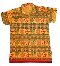 Om Printed Cotton Short Kurta T-shirt for Baby/Boys/Girls Red & Yellow (COMBO-2) - 8Y - 9Y