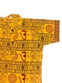 Om Printed Cotton Short Kurta T-shirt for Baby/Boys/Girls Red & Yellow (COMBO-2) - 10Y - 11Y