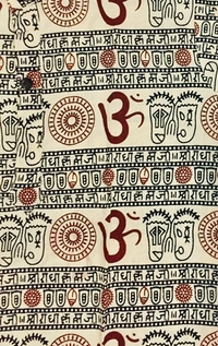 Om Printed Cotton Short Kurta T-shirt for Baby/Boys/Girls Red & Beige (COMBO-2) - 3Y - 4Y