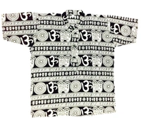Om Printed Cotton Short Kurta T-shirt for Baby/Boys/Girls Black & Yellow (COMBO-2) - 18M -24M