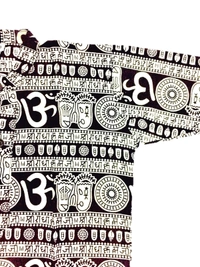 Om Printed Cotton Short Kurta T-shirt for Baby/Boys/Girls Black & Yellow (COMBO-2) - 18M -24M