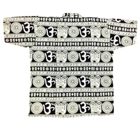 Om Printed Cotton Short Kurta T-shirt for Baby/Boys/Girls Black & Yellow (COMBO-2) - 18M -24M