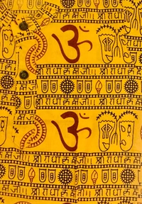 Om Printed Cotton Short Kurta T-shirt for Baby/Boys/Girls Black & Yellow (COMBO-2) - 18M -24M