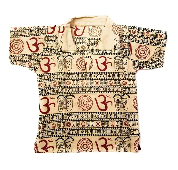 PK HUB Baby Boys & Girls Cotton Om OM Printed Short Kurta - T-Shirt (Pack of 3) - 6-7 Years, 100, Multicolor