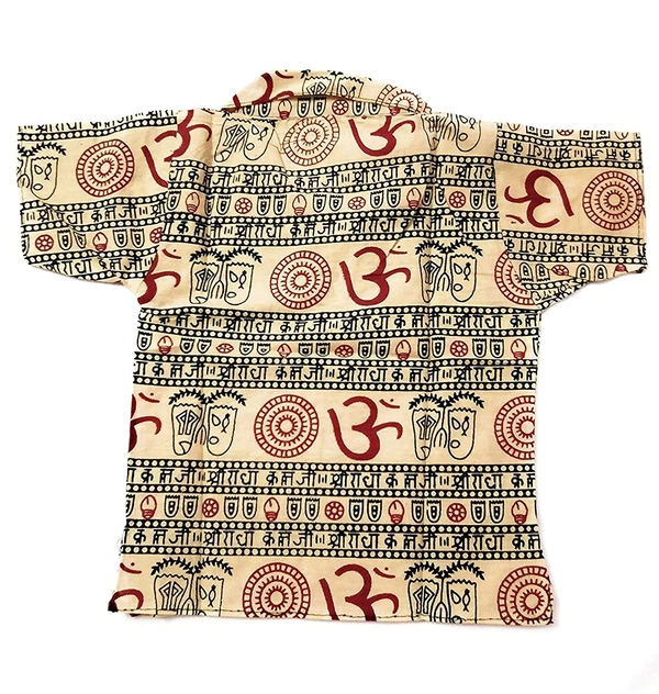 PK HUB Baby Boys & Girls Cotton Om OM Printed Short Kurta - T-Shirt (Pack of 3) - 6-7 Years, 100, Multicolor