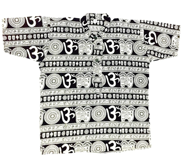 PK HUB Baby Boys & Girls Cotton Om OM Printed Short Kurta - T-Shirt (Pack of 1) - 2-3 Years, 100, Yellow