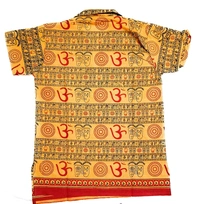PK HUB Baby Boys & Girls Cotton Om OM Printed Short Kurta - T-Shirt (Pack of 1) - 7-8 Years, 100, White