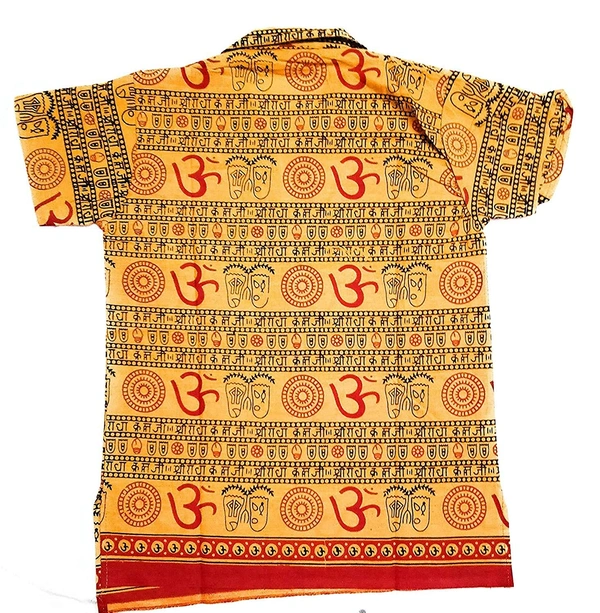 PK HUB Baby Boys & Girls Cotton Om OM Printed Short Kurta - T-Shirt (Pack of 1) - 7-8 Years, 100, White