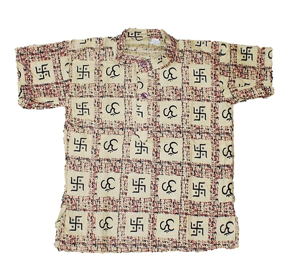 PK HUB Baby Boys & Girls Cotton Om Swastik Printed Short Kurta - T-Shirt (Pack of 3) - 1-2 Years, 100, Multicolor