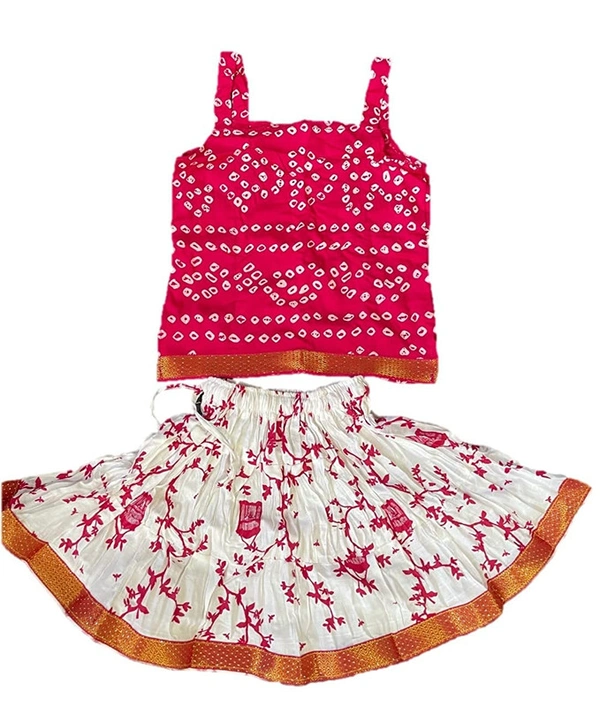 PK HUB Baby Girl's Cotton Readymade Printed Lehenga Choli - 4-5 Years