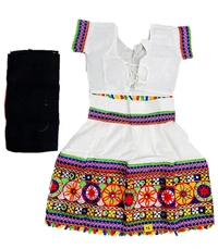 PK hub Fastive & Function Full stitches Ghagar Choli,leghnga Choli,Chania Choli Designer piece embroidery pattern for kids Girls - 4-5 Years