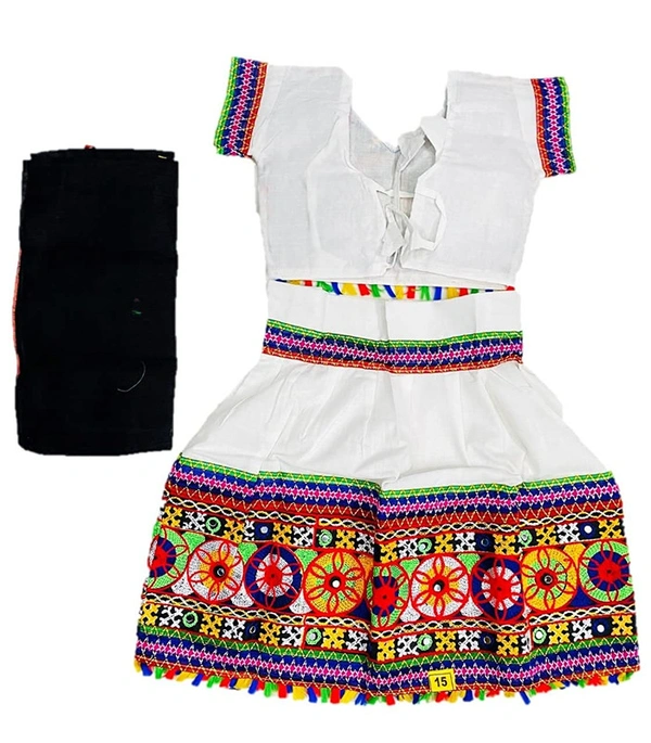PK hub Fastive & Function Full stitches Ghagar Choli,leghnga Choli,Chania Choli Designer piece embroidery pattern for kids Girls - 4-5 Years