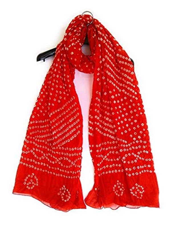 PK HUB Jaipuri Rajasthani Women's Art Silk Bandhej Bandhani  Multi-colored Dupattas for Women and Girls - FREE SIZE